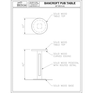 Bancroft Pub Table